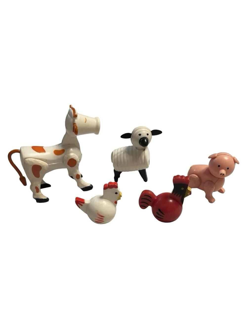 Fisher-Price Little People Farm Animals Lot Of Vintage Made In Hong Kong Kong